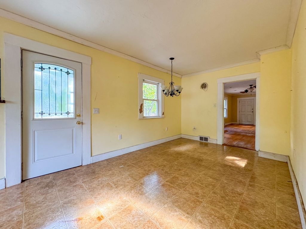 Chandelier, Empty room, Interior