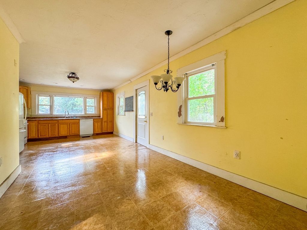 Chandelier, Empty room, Interior, Kitchen, Pendant Lights