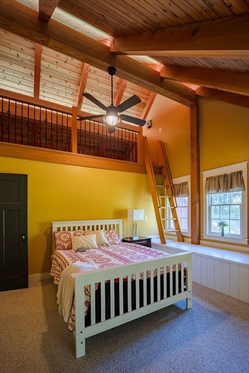 Bedroom, Interior, Wooden Beams, Wooden Ceilings