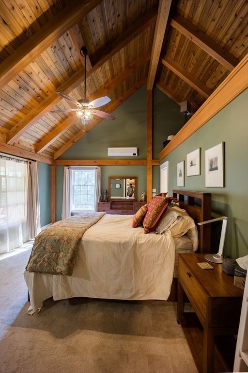 Bedroom, Interior, Wooden Beams, Wooden Ceilings