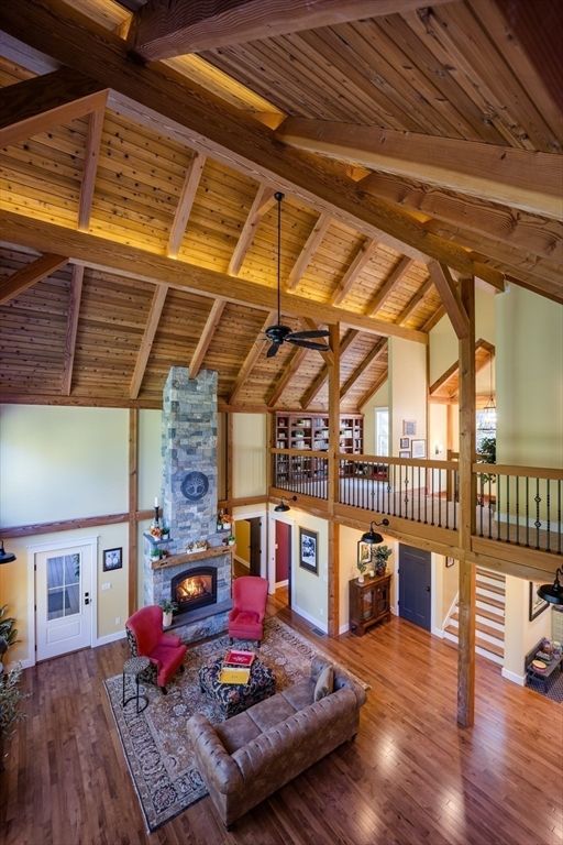Fireplace, Interior, Living room, Wooden Beams, Wooden Ceilings, Wood Texture Flooring