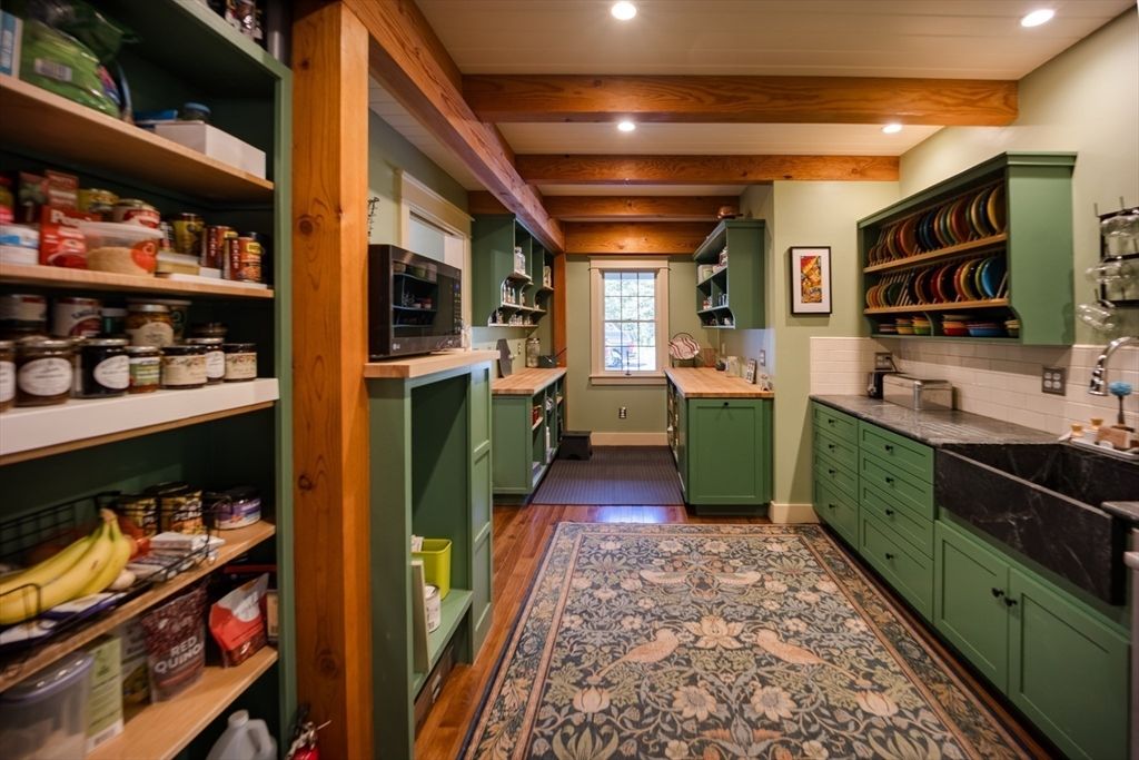 Interior, Recessed Lighting, Wooden Beams, Wood Texture Flooring