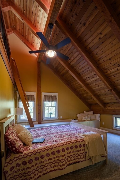 Bedroom, Interior, Wooden Beams, Wooden Ceilings