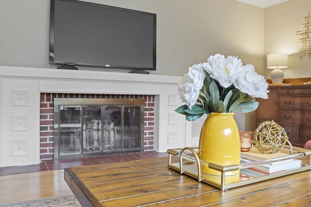 Fireplace, Interior, Wood Texture Flooring