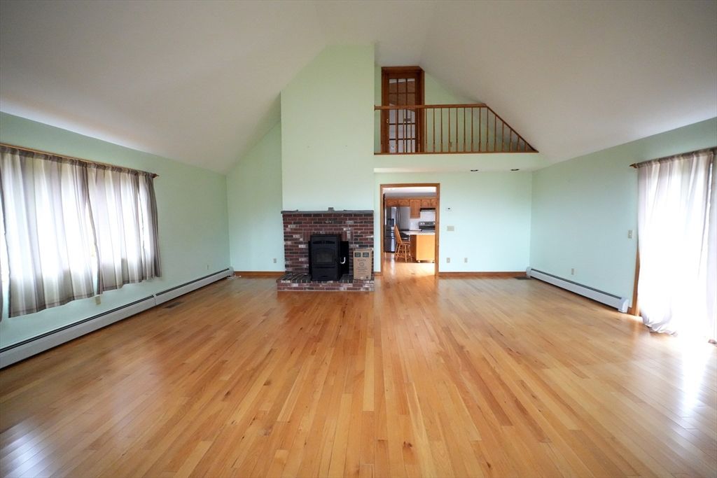 Empty room, Fireplace, Interior, Wood Texture Flooring