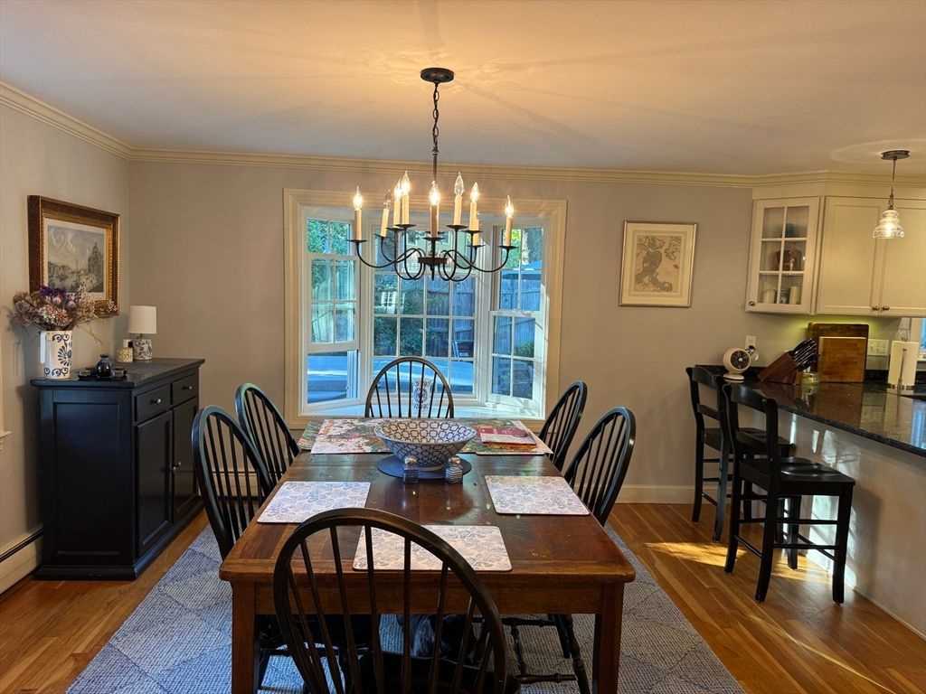 Chandelier, Dining room, Interior, Pendant Lights, Wood Texture Flooring