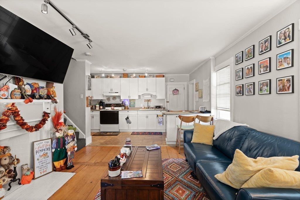 Interior, Kitchen, Living room, Wood Texture Flooring