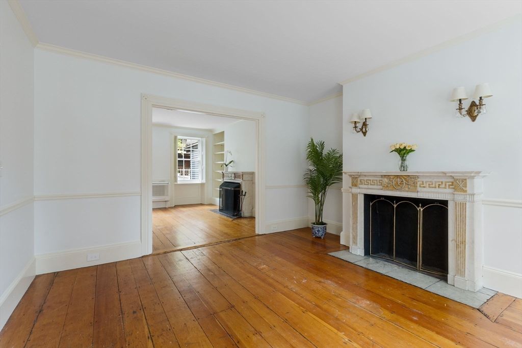 Fireplace, Interior, Wood Texture Flooring