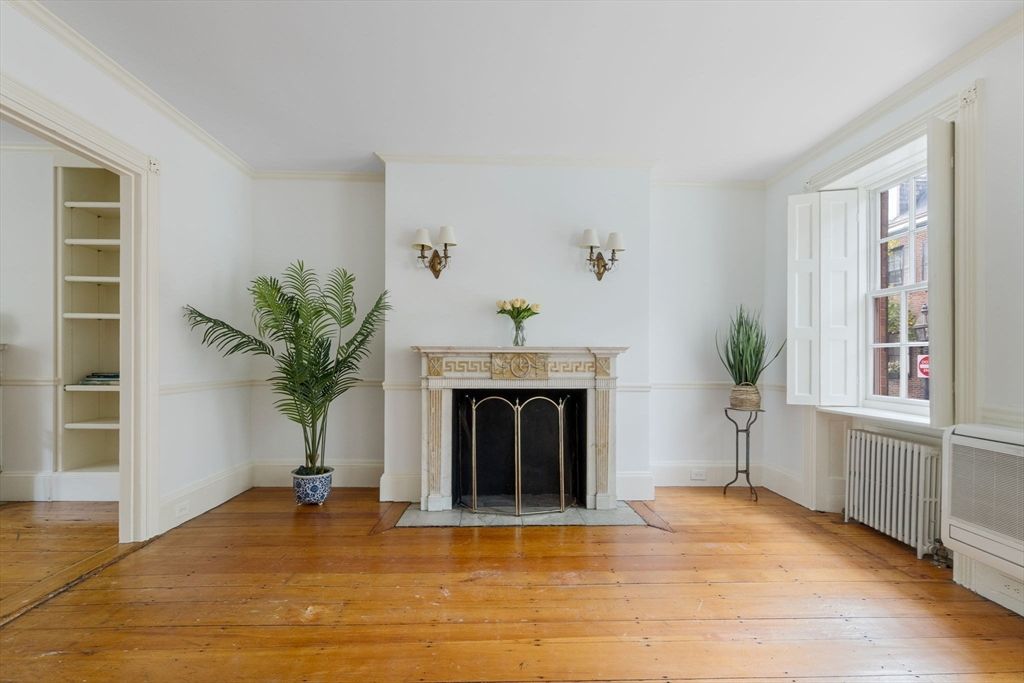 Fireplace, Interior, Wood Texture Flooring