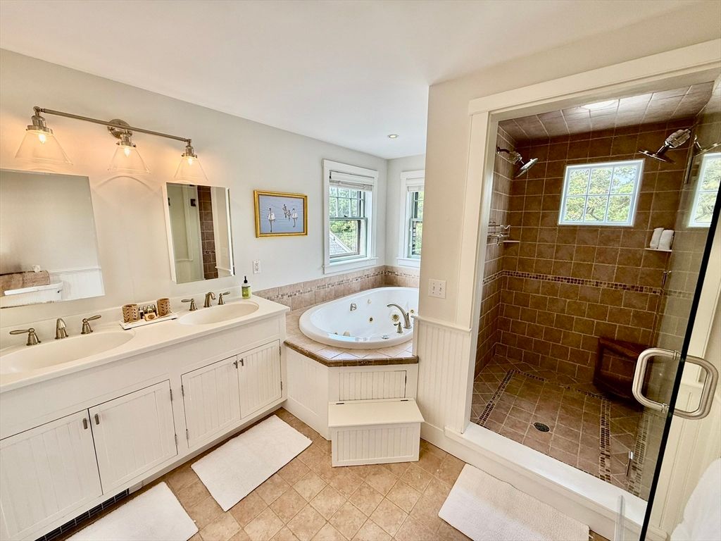 Bathroom, Dual Sink Vanities, Glass Shower, Interior