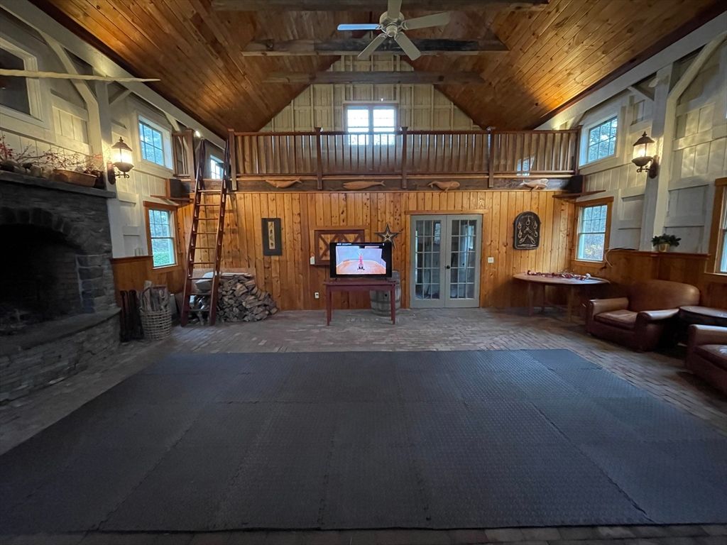 Fireplace, Interior, Living room, Wooden Beams, Wooden Ceilings, Wooden Walls