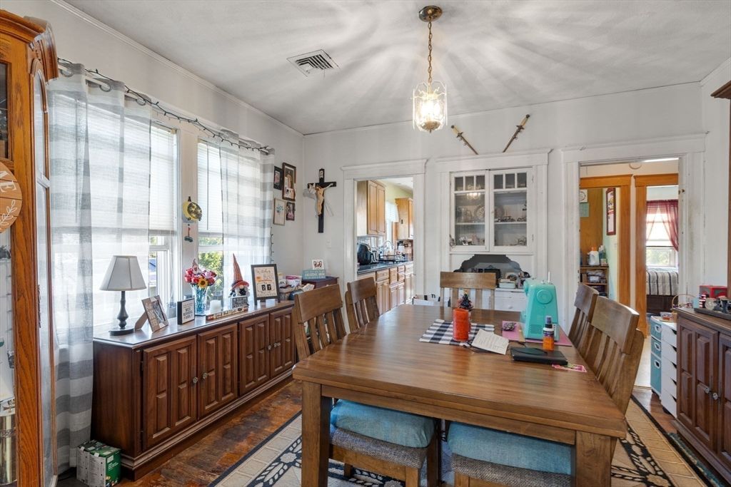 Home Office, Interior, Pendant Lights, Wood Texture Flooring