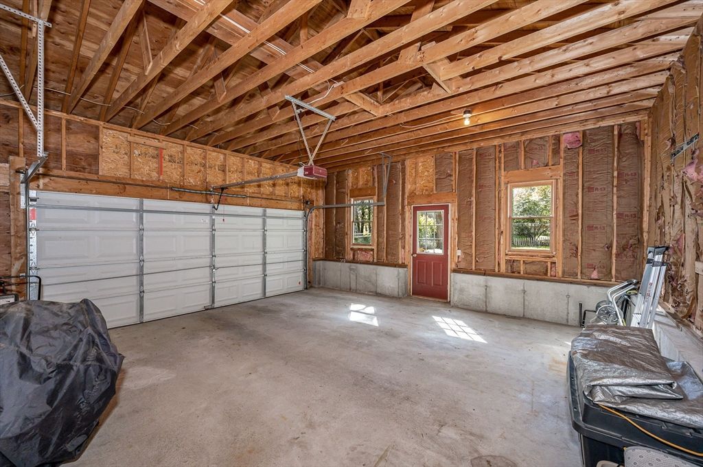 Garage, Interior, Wooden Beams, Wooden Ceilings, Wooden Walls