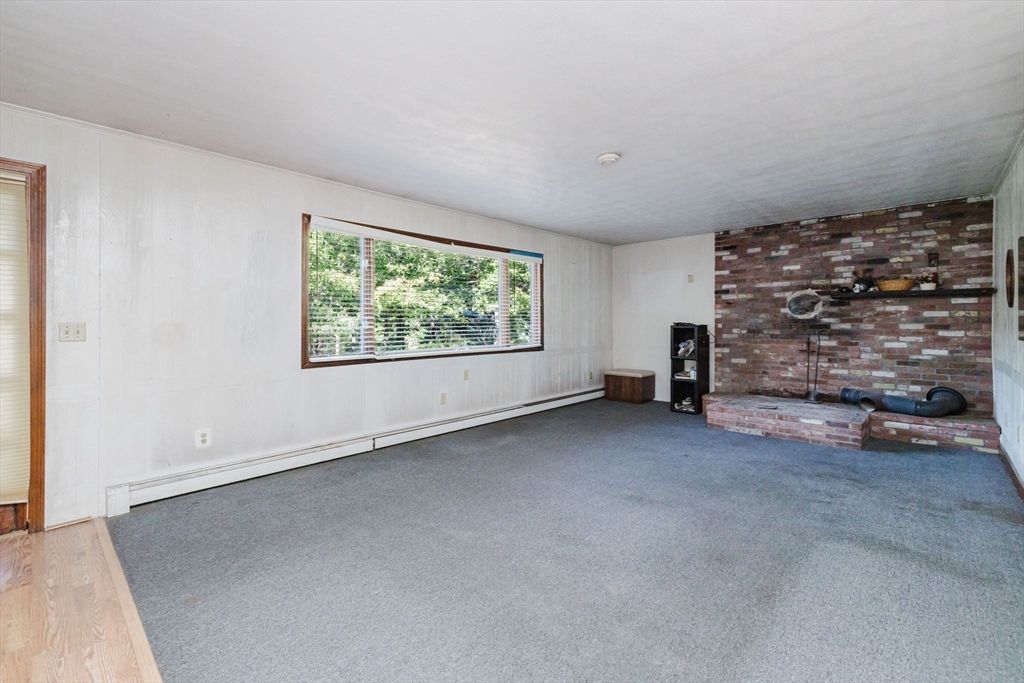 Empty room, Interior, Stone Walls, Wood Texture Flooring