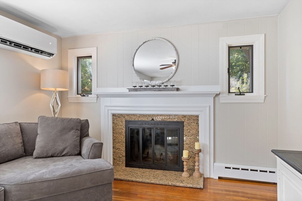Fireplace, Interior, Wood Texture Flooring