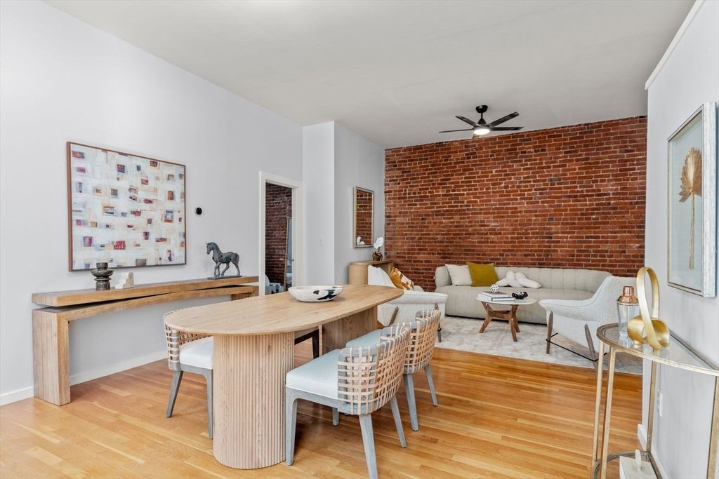 Dining room, Interior, Living room, Stone Walls, Wood Texture Flooring
