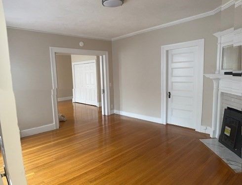 Empty room, Fireplace, Interior, Wood Texture Flooring