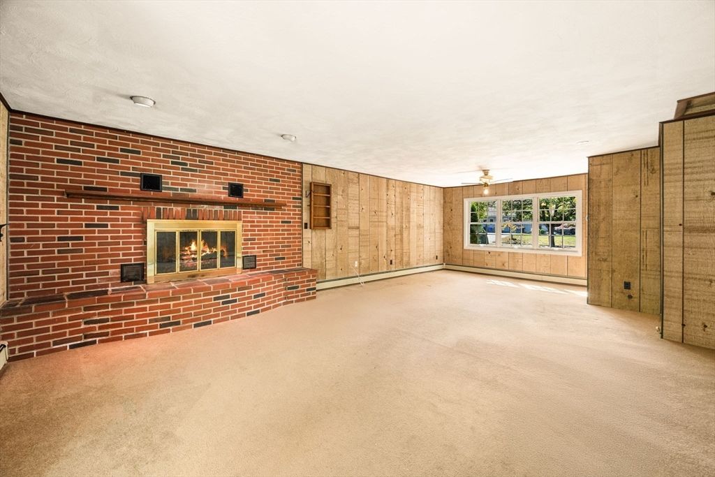 Empty room, Fireplace, Interior, Stone Walls