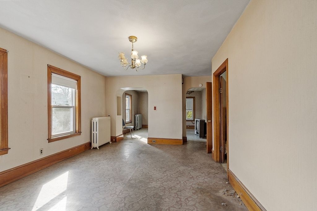 Chandelier, Empty room, Interior