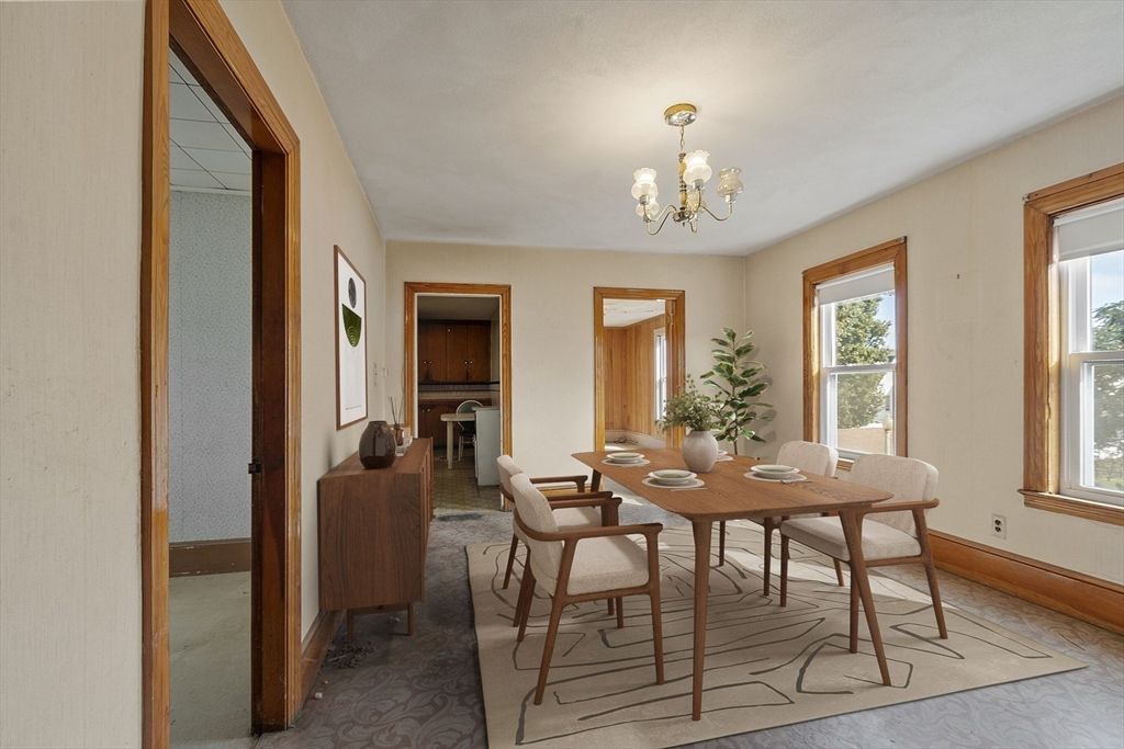 Chandelier, Dining room, Interior