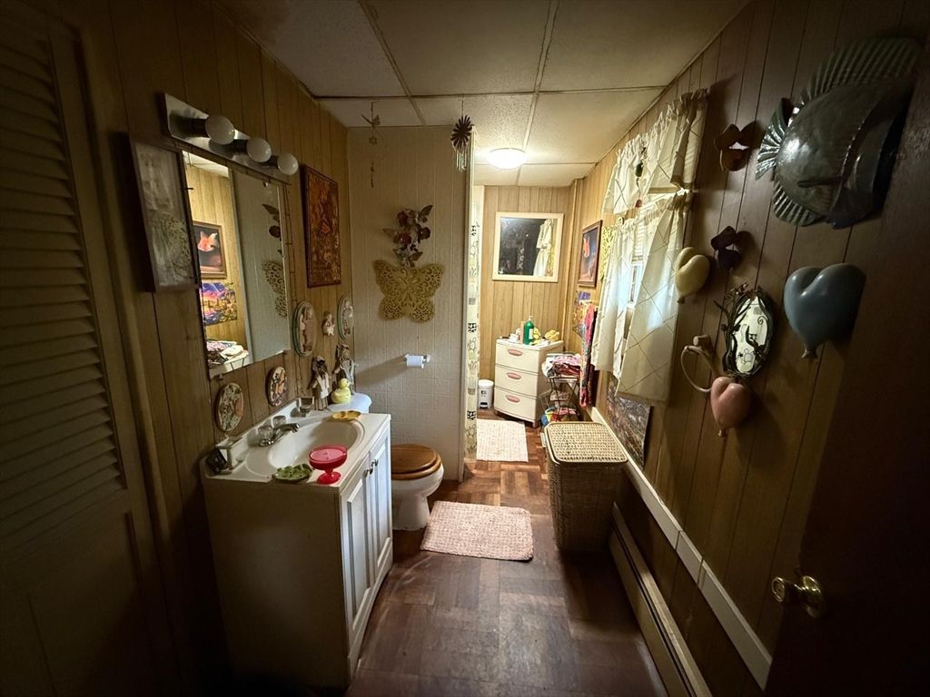 Bathroom, Interior, Wood Texture Flooring