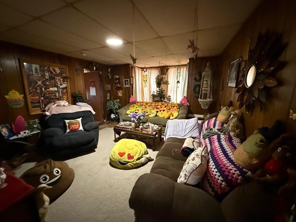 Interior, Living room, Recessed Lighting, Wooden Walls