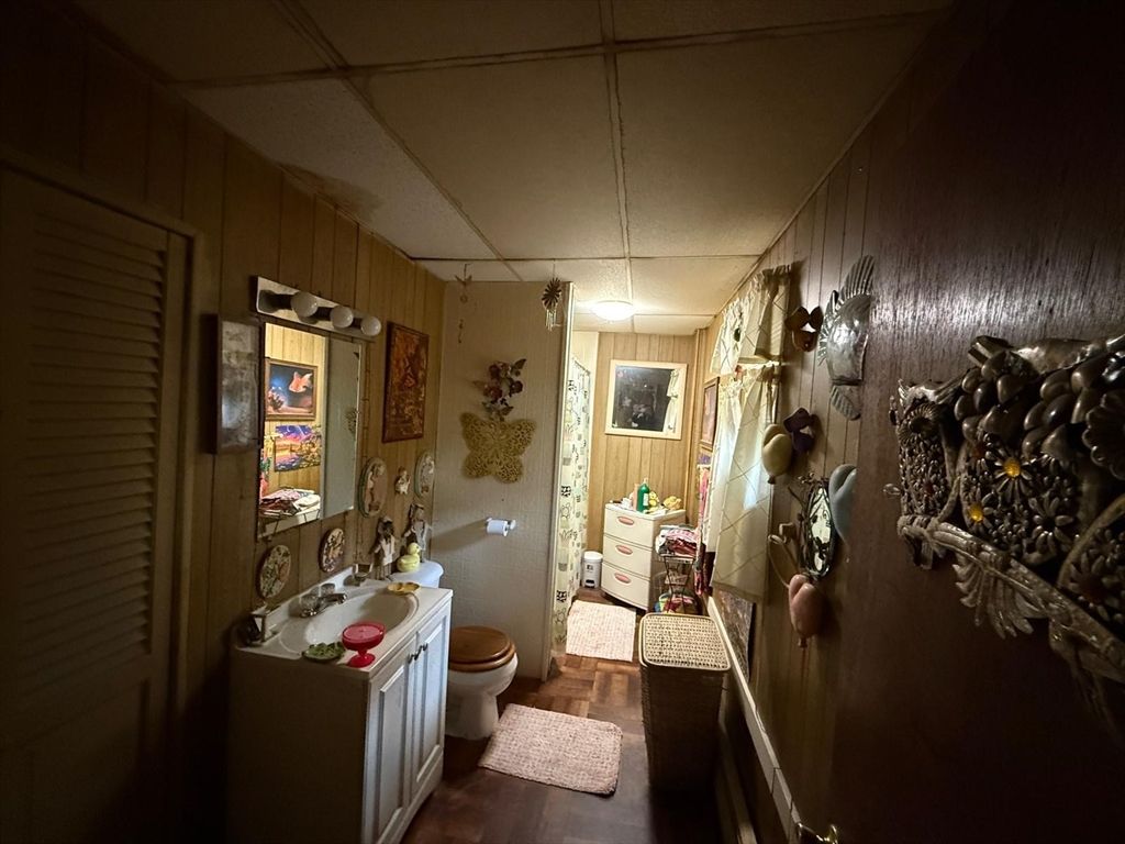 Bathroom, Interior, Wood Texture Flooring