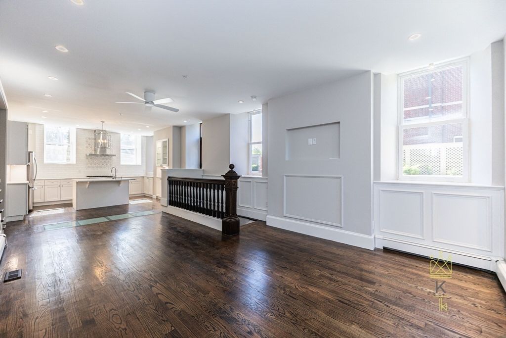 Chandelier, Interior, Kitchen, Pendant Lights, Recessed Lighting, Wood Texture Flooring