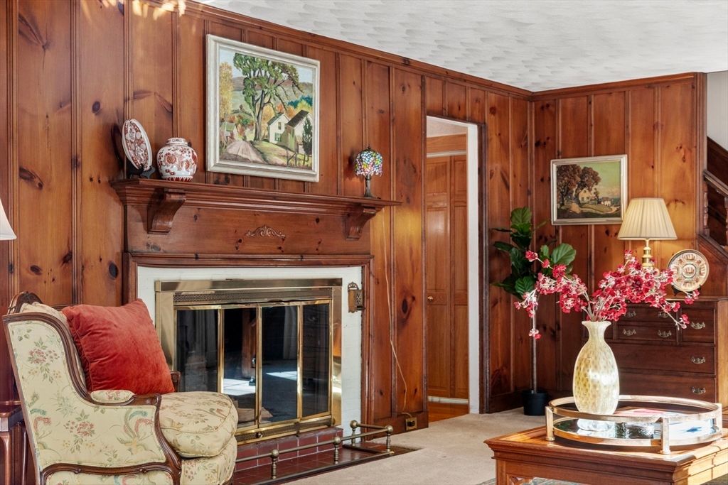 Fireplace, Interior, Wooden Walls