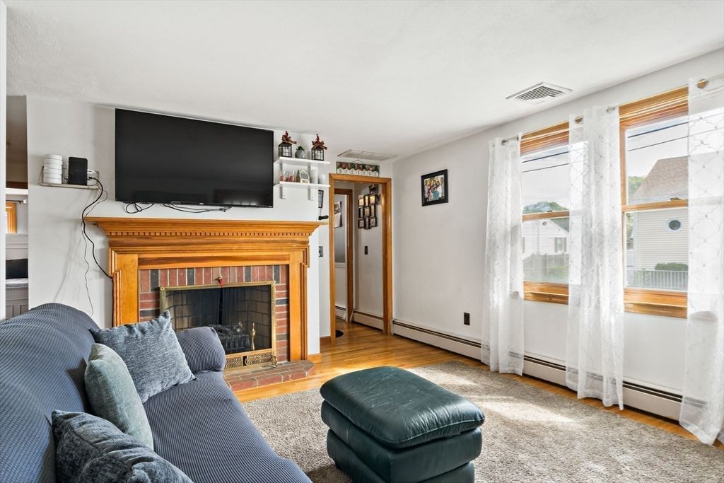 Fireplace, Interior, Living room, Wood Texture Flooring
