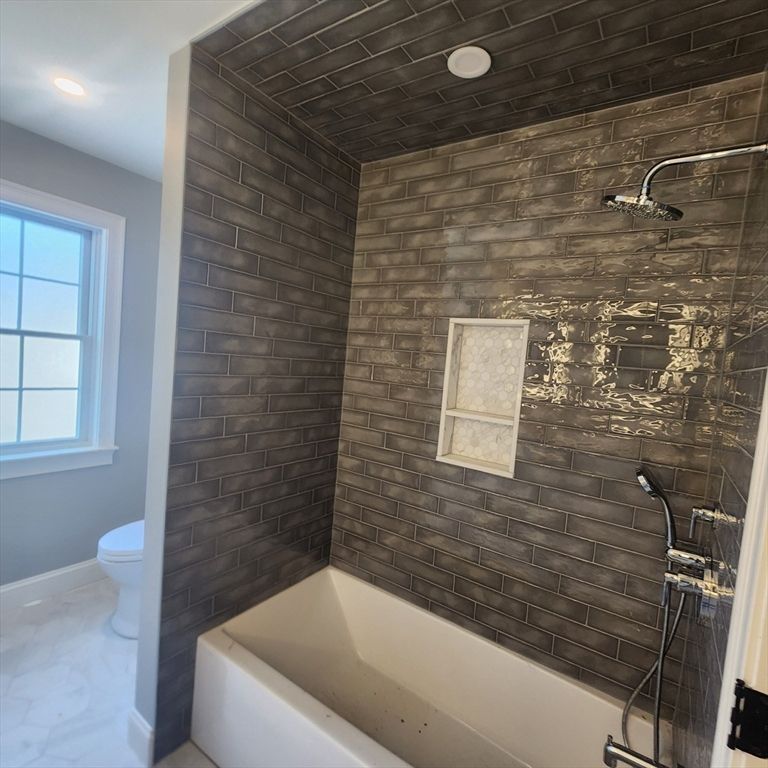 Bathroom, Interior, Marble, Recessed Lighting