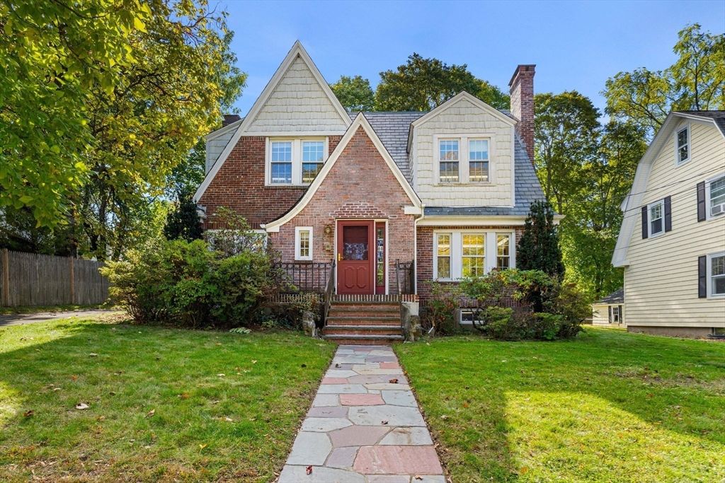 Exterior, Facade, Brick Facade, Tudor Revival