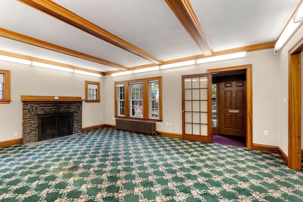 Empty room, Fireplace, Interior
