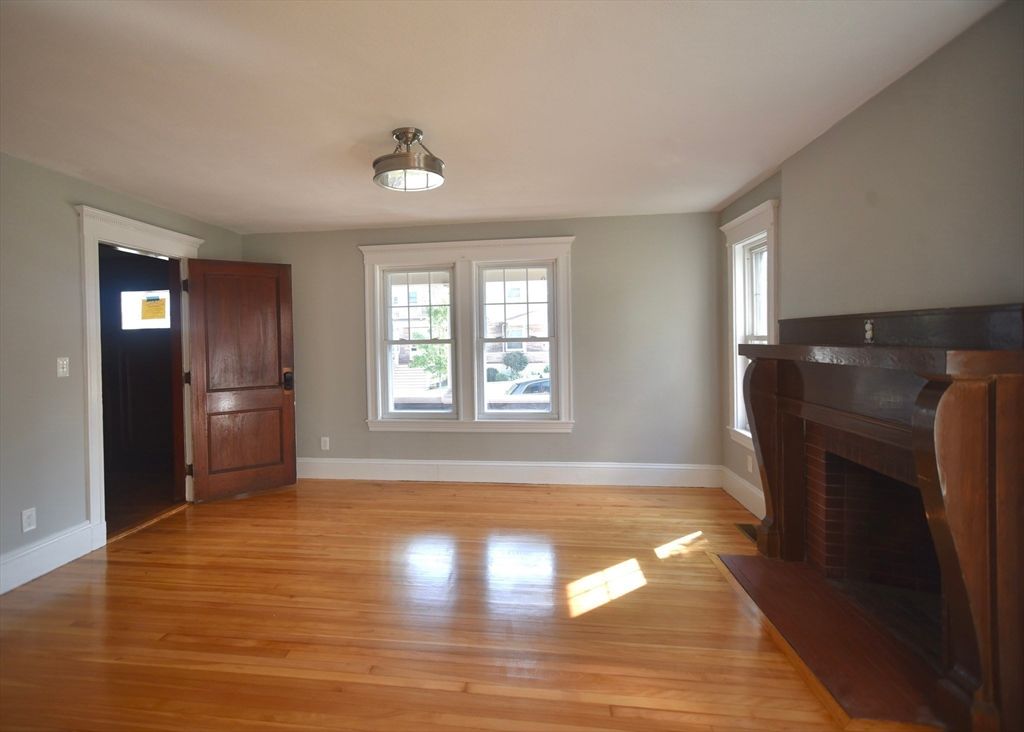 Empty room, Fireplace, Interior, Wood Texture Flooring