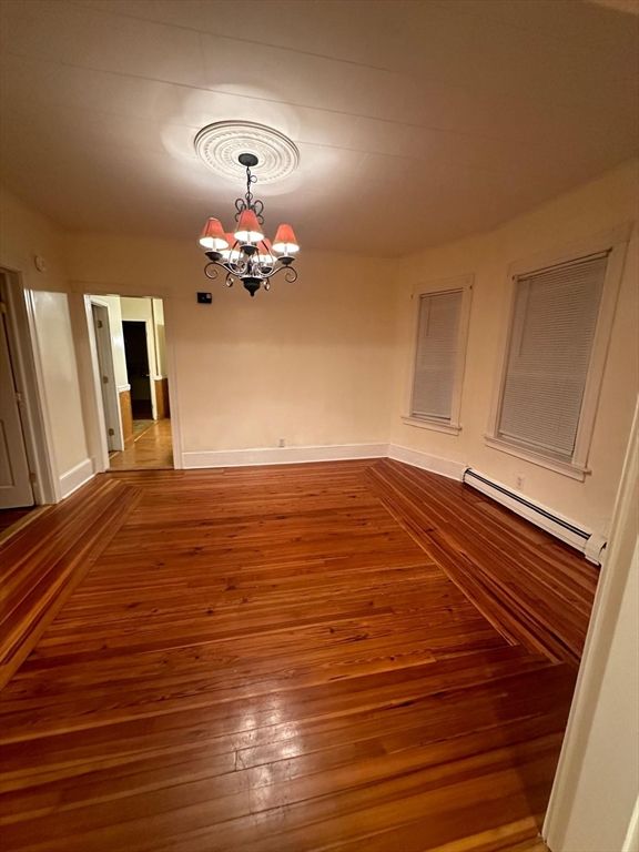 Chandelier, Empty room, Interior, Wood Texture Flooring