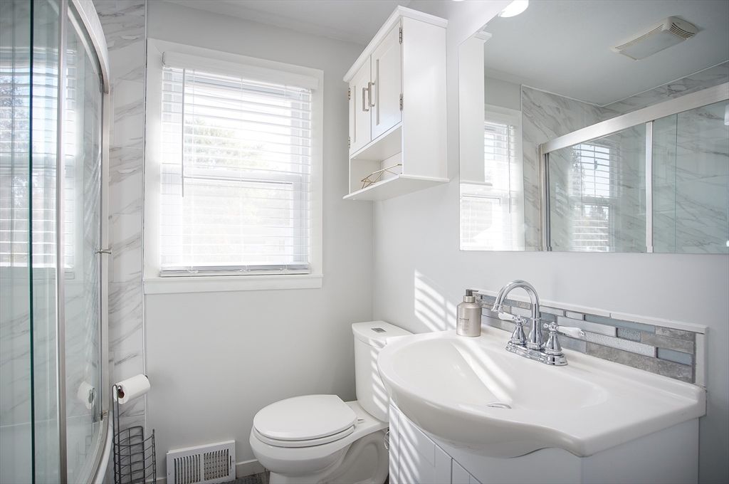 Bathroom, Glass Shower, Interior, Marble Walls