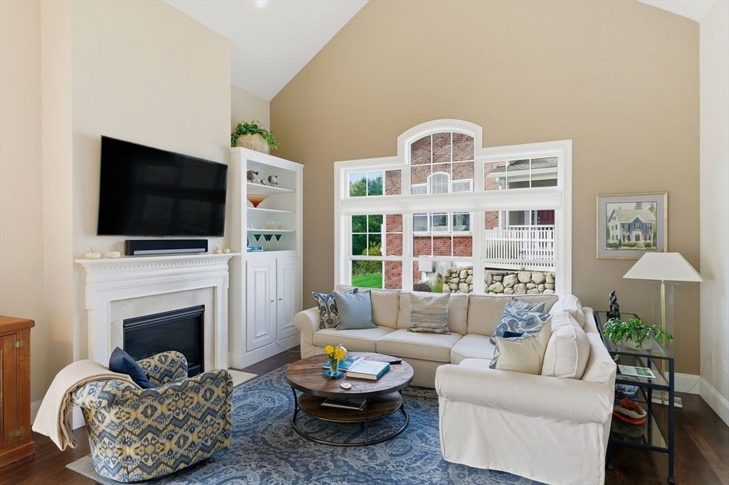 Fireplace, Interior, Living room, Wood Texture Flooring