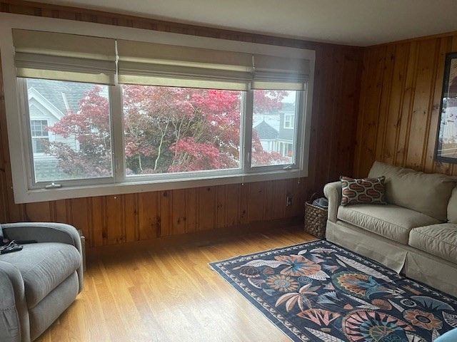 Interior, Living room, Wood Texture Flooring, Wooden Walls