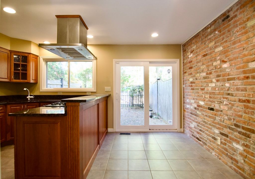Interior, Kitchen, Recessed Lighting, Stone Walls