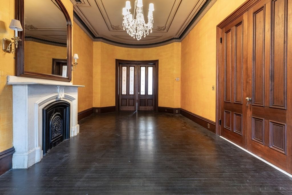 Chandelier, Interior, Wood Texture Flooring