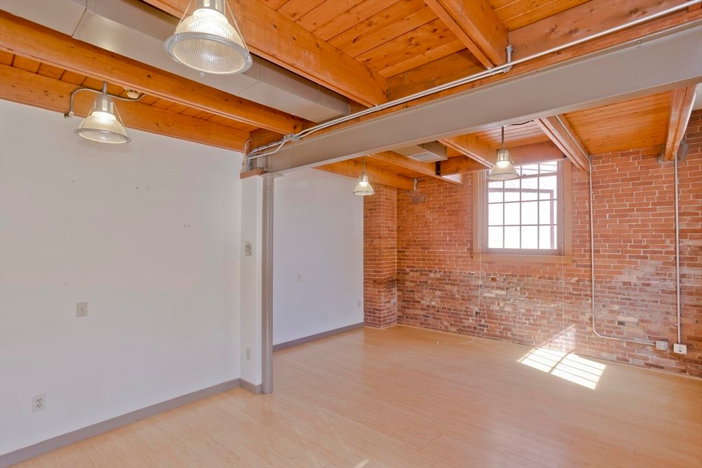 Empty room, Interior, Stone Walls, Wooden Beams, Wooden Ceilings, Wood Texture Flooring