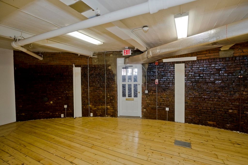 Empty room, Interior, Stone Walls, Wood Texture Flooring