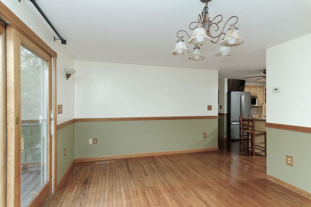 Chandelier, Empty room, Interior, Kitchen, Wood Texture Flooring