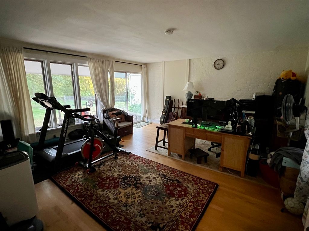 Fitness Equipment, Home Office, Interior, Wood Texture Flooring