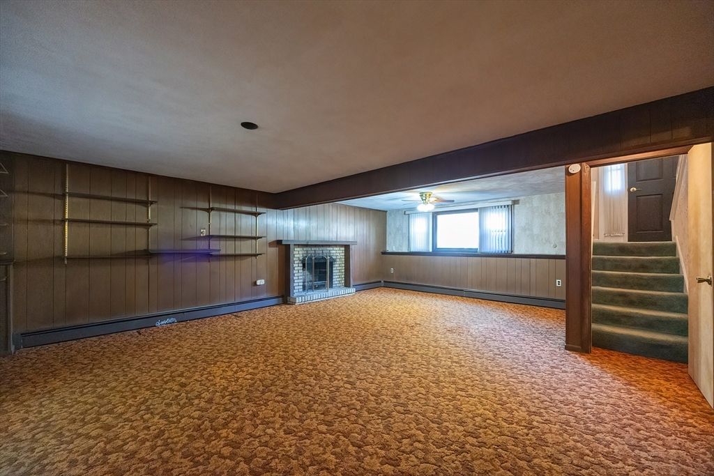 Empty room, Fireplace, Interior
