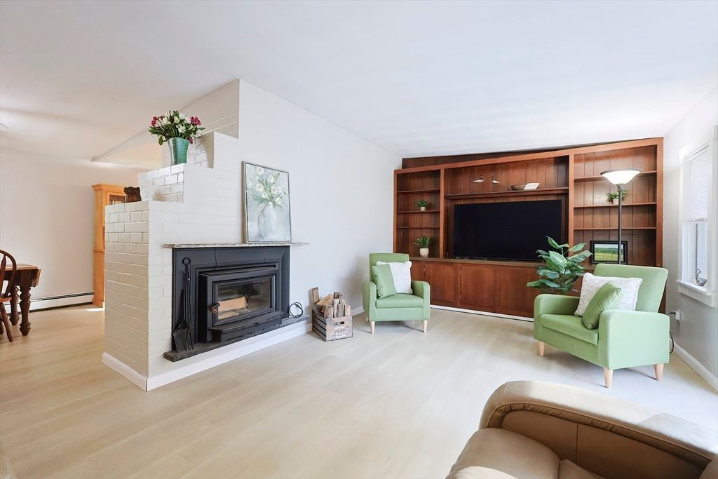 Fireplace, Interior, Wood Texture Flooring