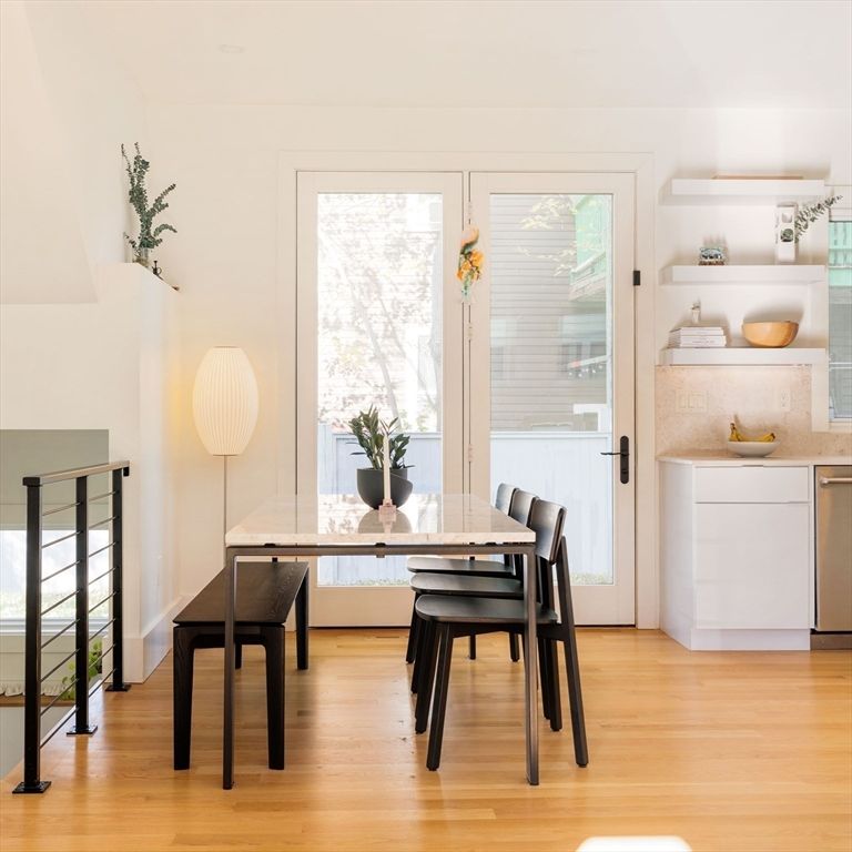 Dining room, Interior, Wood Texture Flooring