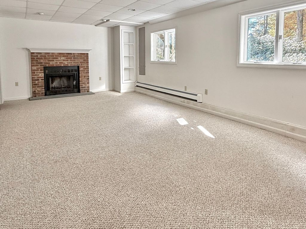 Empty room, Fireplace, Interior, Recessed Lighting