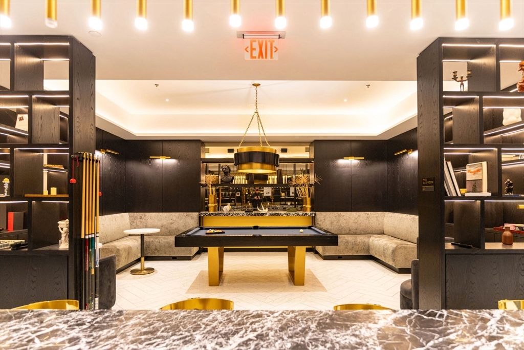 Billiard Table, Game Room, Interior, Pendant Lights