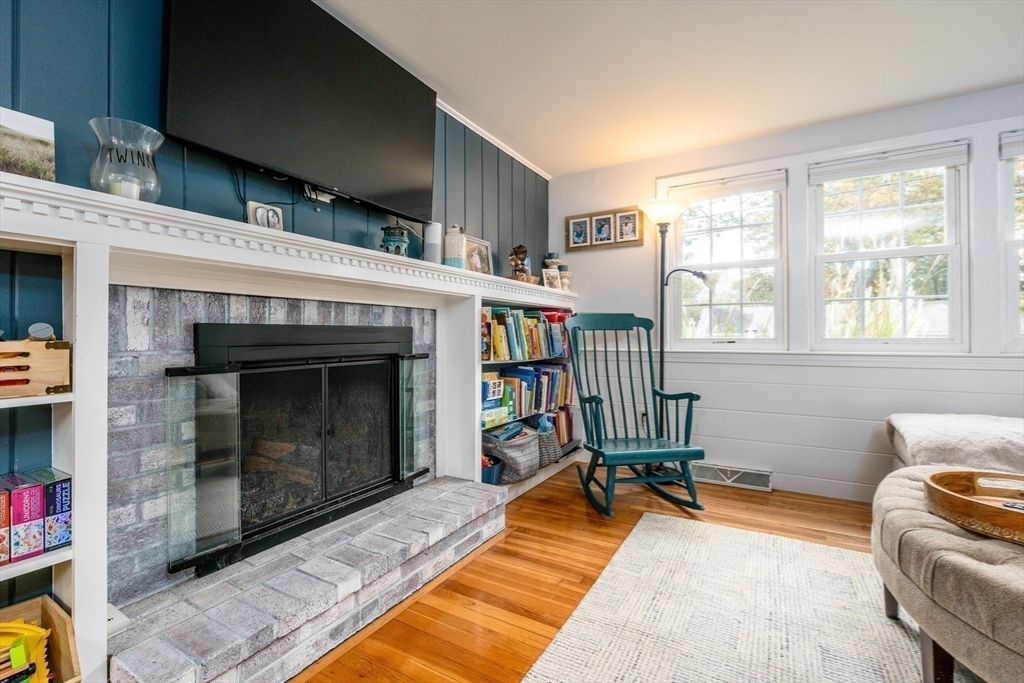 Fireplace, Interior, Wood Texture Flooring
